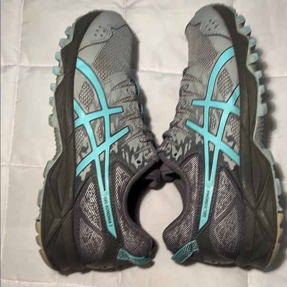 Asics Gel Sonoma 3 Women's Trail Running Shoes Gray/Turquoise - Picture 4 of 7